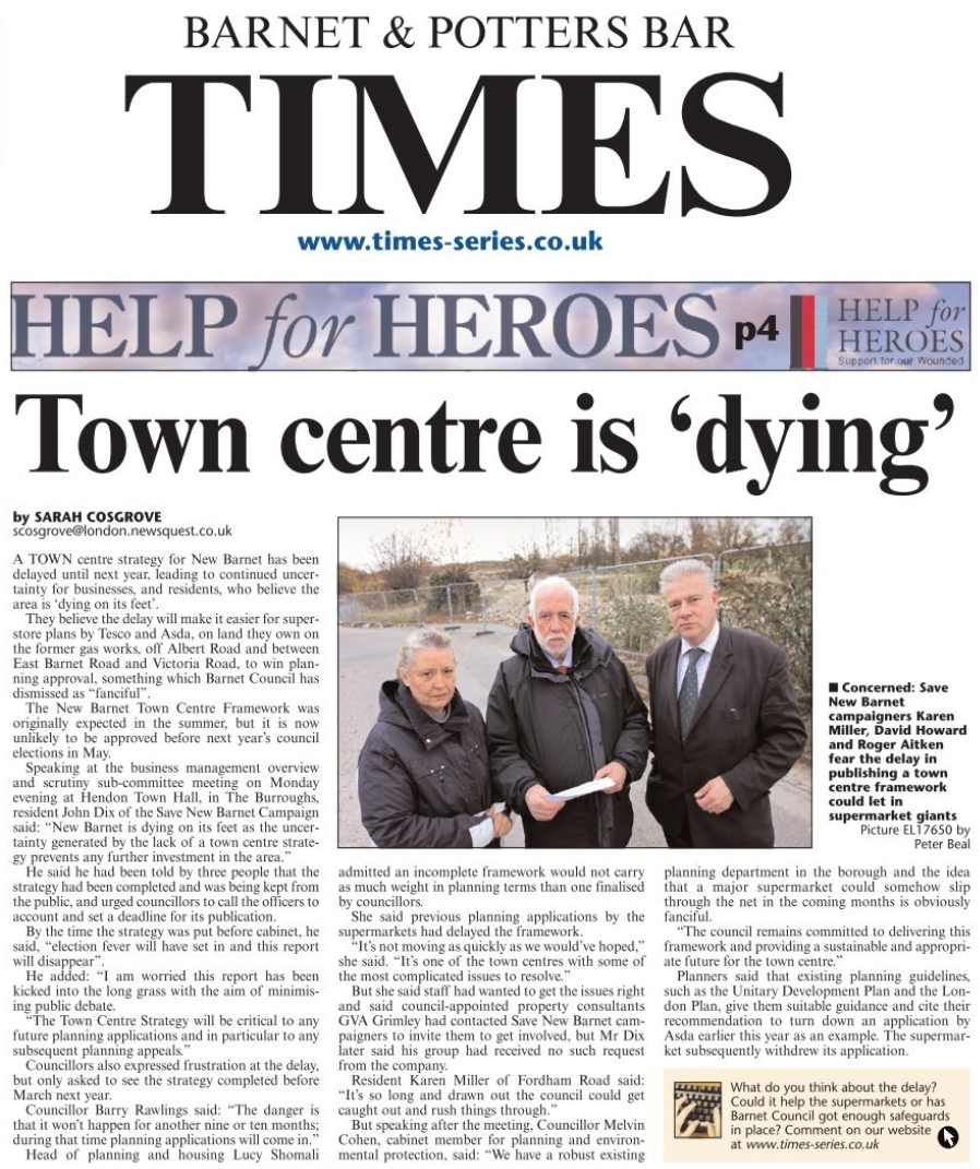 Barnet Times Article 19th November 2009