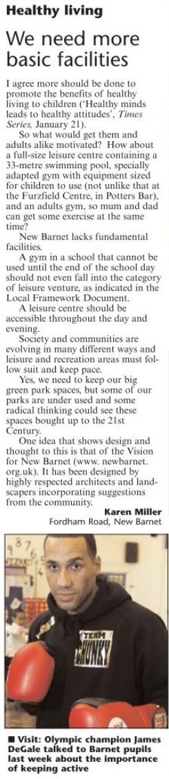 Barnet Times Letter 28th January 2010