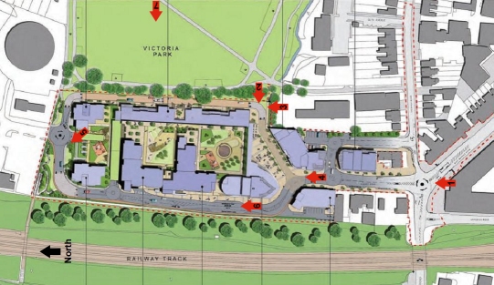 Key to locations of Artists Impressions of ASDA Development