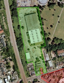 ASDA site outlined in green